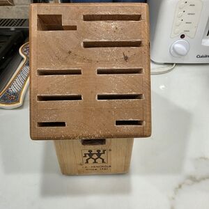 ZWILLING J.A. Henckels Wood Knife Block in Natural Brown
